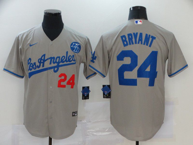 Men Los Angeles Dodgers #24 Bryant Grey Game 2020 MLB Nike Jerseys